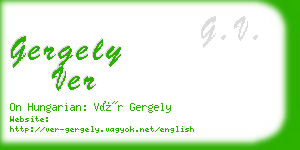 gergely ver business card